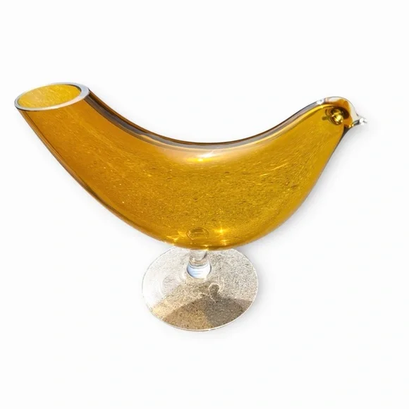 Vintage Pino Signoretto Murano Glass Bird Vase- Rare - Picture 7 of 7